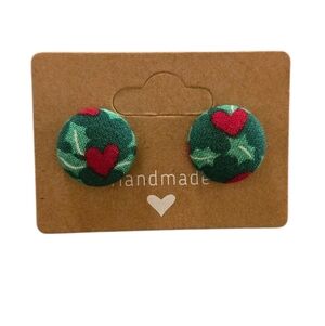 Holly Button Earrings